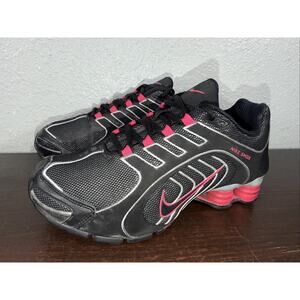 Vintage Womens Y2K Nike Shox Navina Black Sparkle Pink Shoes 356918-062 Size 6.5